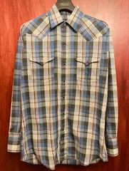 MADE IN USA製 80s～90s Panhandle Slim チェック柄長袖ウエスタンシャツ マルチカラー 15 1/2×34サイズ