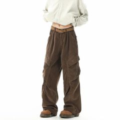 fo rte ヴィンテージライク バギー デニム ワイド パンツ ブラウン 