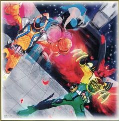 [중고] 종이 제품 가면 라이더 포제 & 가면 라이더 오즈/OOO 색 종이 색 콜레-A Work Of KAMEN RIDER-