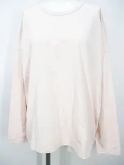 ユニクロ UNIQLO 長袖 エアリズム コットン Tシャツ カットソー L ピンク 無地 クルーネック