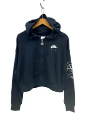 NIKE (ナイキ) エア フルジップ ショート パーカー DM6064-010 XL ブラック レディース/028