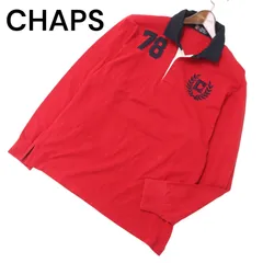 CHAPS チャップス ラルフローレン 通年★ ロゴ刺繍 ラガーシャツ 長袖 ポロシャツ Sz.L メンズ