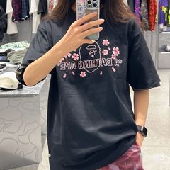 A BATHING APE レタープリント半袖Tシャツ 男女兼用 - メルカリ