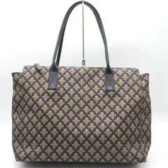 パトリックコックス トートバッグ 総柄 PVC レザー ショルダーバッグ 肩掛け ブランド 鞄 レディース ネイビー PATRICK COX 【中古】