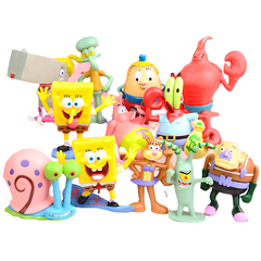 12点セット スポンジ・ボブ・スクエアパンツ アクアリウム用 スポンジ・ボブのパイナップルハウス 魚エビ用隠れ場 キャラクター置物