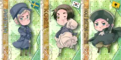 ux27 カード  ヘタリア まとめ  KOREA SWEDEN HOLY ROMAN EMPIRE 神聖 ローマ  韓国 スウェーデン No 16 25 31 フロンティアワークス Frontier Works 初版 HETALIA