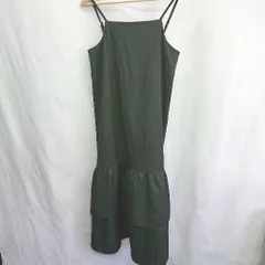 ◇ ⊂ natural couture 肩ひも調節可能 キャミソール ロング ワンピース サイズM ブラック レディース E  【1412090018947】のサムネイル
