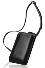 ブラック [NEESE] スマホポーチ 本革 スマホショルダー レディース サコッシュ スマホポシェット 斜めがけバッグ (ブラック)