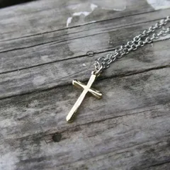 クロスネックレス　ゴールド　メンズ　ネックレス