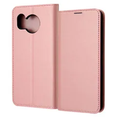 AQUOS sense8 耐衝撃 手帳型レザーケース シンプル/シャイニーピンクのサムネイル