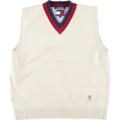 古着 90年代 トミーヒルフィガー TOMMY HILFIGER Vネック コットンニットベスト メンズL ヴィンテージ/eaa420891のサムネイル