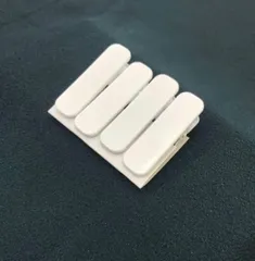 着物クリップ 小４個入り 白 内側ゴム付き　日本製