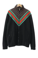 グッチ GUCCI 19AW GG Star Oversize Jersey Jacket Black ロゴ スター
