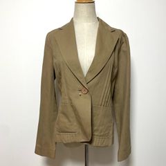 SEPT FOIS ベージュ ブラウンステッチテーラードジャケット 38サイズ 