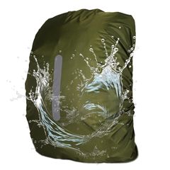[SZSL] リュックカバー 防水 レインカバー 雨よけ ザックカバー 高耐久性 高輝度反射マーク 超軽量 防水カバー 通勤 通学 梅雨対策 (アーミーグリーン M (40-50L))