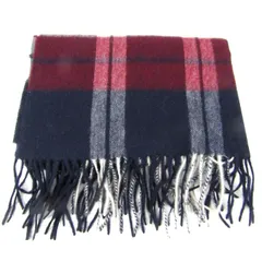 アンタイトル ストール 未使用 チェック柄 ウール マフラー ブランド 小物 レディース ネイビー UNTITLED