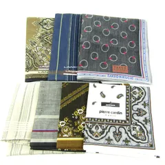 ピエールカルダン ハンカチ 7点セット 未使用 ペイズリー柄等 ブランド まとめて 大量 小物 メンズ Pierre Cardin