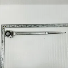 MCC(松阪鉄工所) 片口ラチェットレンチ シノ付 19mm 正逆プッシュピン切替式 ピン式 メガネレンチ MCCレンチ 大工道具 金槌 ＯＨ　鉄工・建築・土木作業のサムネイル