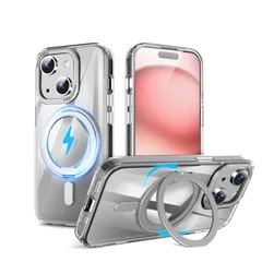 【特価商品】ケース ケース 耐衝撃 ケース iphone15plus 落下防止 超強磁力 magsafe iphone15プラス plus 15 iphone 米軍MIL規格 ケース リング付き いphone15plus ワイヤレス充電対応 ケース】360°回