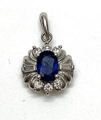 サファイア 1.04ct ダイヤ 0.34ct Pt900 ペンダントトップ - メルカリ