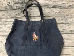 RALPH LAUREN ラルフローレン POLO刺繍 トートバッグ ネイビー 状態考慮