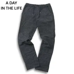 A DAY IN THE LIFE ユナイテッドアローズ 秋冬★ イージー テーパード スラックス パンツ Sz.M メンズ 紺 ネイビー