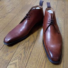 ☆未使用品★チーニーバーガンディチャッカブーツ☆UK8Ｆ　☆革靴