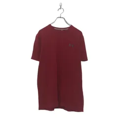 UNDER ARMOUR 半袖 ロゴ Tシャツ アンダーアーマー レッド M スポーツウェア プリント クルーネック 古着卸 アメリカ仕入 a604-6520