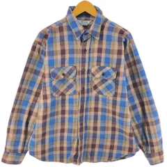 古着 70~80年代 ファイブブラザー Five Brother 長袖 ヘビーネルチェックシャツ USA製 メンズXL相当 ヴィンテージ/eaa524963