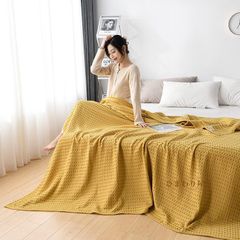 ワッフルケット ブランケット 200*230cmタオルケット綿洗える 北欧 肌掛け ひざ掛け 肩掛け ひんやり 冷房対策 大判サイズ 無地 かわいい