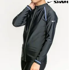 【新品・特価】NIKE ジュニア ガールズ ラッシュガード ロングスリーブ UV 1991085 ムラサキ ブラック 黒 ナイキ 長袖 水着