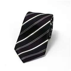 コムサメン シルク ネクタイ ストライプ 中古 Aランク COMME CA