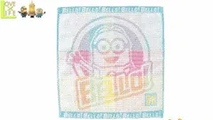 マル 【送料無料】【ミニオンズ】ウォッシュタオル【チェックワッペン】【Minions】【キャラ】【映画】【ユニバーサル】【アニメ】【グッズ】【タオル】【たおる】