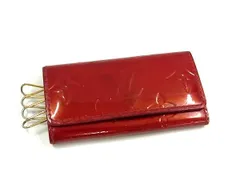 LOUIS VUITTON ルイヴィトン M91976 モノグラムヴェルニ ミュルティクレ4 4連 キーケース 鍵入れ ポムダムール レッド系 DI9118