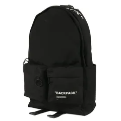 OFF-WHITE オフホワイト ロゴプリント キャンバス バックパック QUOTE BACKPACK ブラック 黒 ONE SIZE イタリア製 ブランド カバン【メンズ】のサムネイル