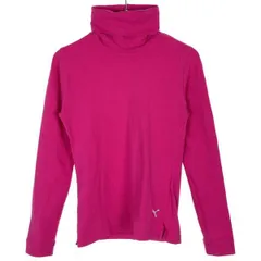 古着 レディースM PUMA/プーマ ヒットユニオン タートルネック Tシャツ 長袖 スポーツウェア ピンク/シルバー/ホワイト P54001 gl00212