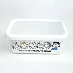 スヌーピー ブレイクタイム（M) ホーローレクタングルストッカー  キッチン 日本製 SNOOPY