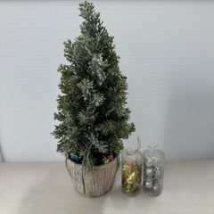 【クリスマス】クリスマスツリー　オーナメント付き　クリスマス飾り　スノーツリー