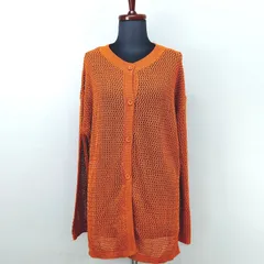 【未使用・タグ付き】 INGNI　M サイズ　カーディガン　メッシュ　ニット　オレンジ　イング
