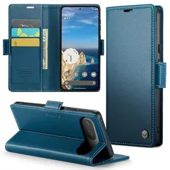 Google Pixel 9 / 9 Pro ケース 手帳型 財布型 カードポケット付き ピクセル9 / 9 Pro 用 携帯カバー カード収納 Uovon スマホケース 高級レザー 耐衝撃 全面保護 スタンド機能 ストラップホール付き マグネット式 ・  0