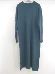 ◇ LOWRYS FARM ローリーズファーム サイドスリット 長袖 膝下丈 ワンピース サイズF ダークブルー レディース E  【1304260013251】