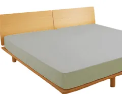 【新品未使用】ボックスシーツ ファミリー 240×200x30cm 綿100％ ベッドシーツ 平織り マットレスカバー ベット用 防ダニ 抗菌 BOXシーツ グレー