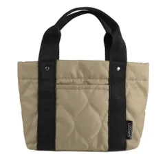 ☆ カーキ/ブラック ☆ LIZDAYS 3仕切りキルティングデザインミニバッグ LIZDAYS リズデイズ ミニトートバッグ lz-71503 トートバッグ ミニトートバック トートバック キャンバスバッグ ミニバッグ ランチバッグ 布 小さめ サブバッグ