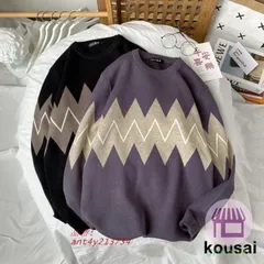 ニットセーター メンズ クルーネックセーター 配色 プルオーバーセーター スリム 通勤 秋冬 カットソー 通学 オシャレカジュアルニットトップス 防寒セーター ant4y213734