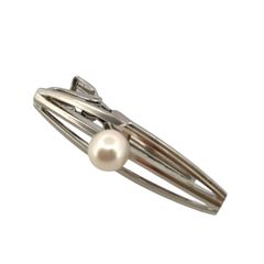 【鑑定済み】 正規品 MIKIMOTO ミキモト タイピン SILVER パール 真珠 約7mm ビジネス メンズ シルバー