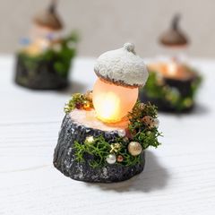 どんぐりランプ〜パーティー〜　冬バージョン　LED照明　ミニチュア　シルバニア　ドールハウスにも