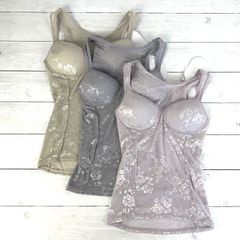 送料無料！｜姿勢サポート｜カップ付きインナー｜ブラトップ｜補正シェーパー｜M/L/LL｜F496T｜レディース　インナー　通気性抜群　『 ル ソレイユ 』