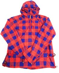 LOUIS VUITTON ルイヴィトン 12SS マサイチェック ナイロンジャケット プルオーバー パーカー RM121 #54 キムジョーンズ メンズ レッドxブルー