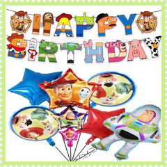 S 토이 스토리 생일 화환 세트 풍선 장식