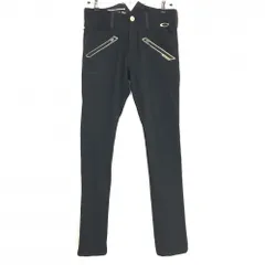 【新品】オークリー パンツ 黒×ゴールド ティー装着可 ストレッチ メンズ 30 ゴルフウェア Oakley